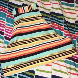 Multi-Colored High Neck Bikini Top